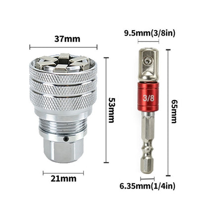 Multi-Function Universal Socket Wrench Tool - Universal Maintenance Tool, Adjustable Universal Socket Wrench, Universal Socket Tool for 3/8" Drive Ratchet Torque Wrench & Power Drill (Connecting rod random color)